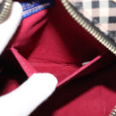 BURBERRY Nova Check Blue Label Shoulder Bag Nylon Brown Silver Auth ti3061-20