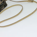 BURBERRY Nova Check Blue Label Shoulder Bag Nylon Brown Silver Auth ti3061-7