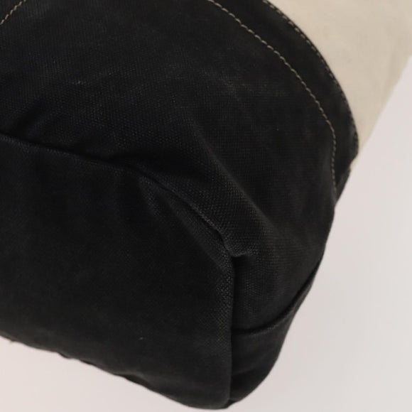 BURBERRY Tote Bag Canvas White Auth ti3062