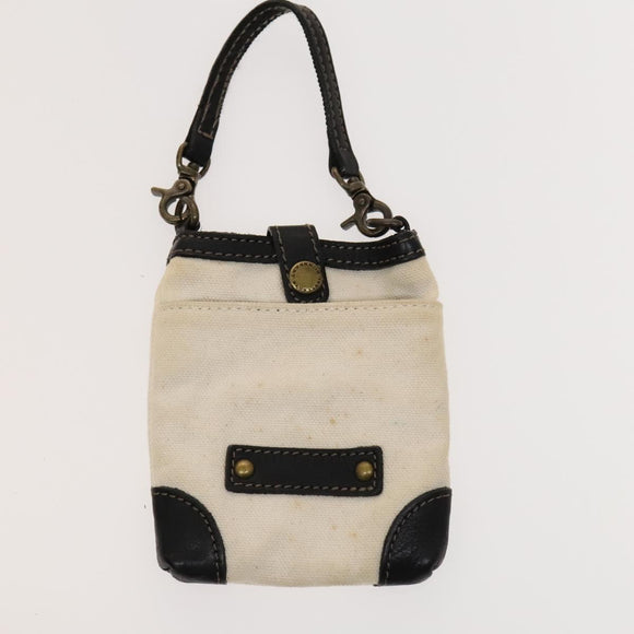 BURBERRY Tote Bag Canvas White Auth ti3062