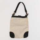 BURBERRY Tote Bag Canvas White Auth ti3062-21