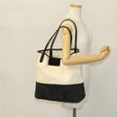 BURBERRY Tote Bag Canvas White Auth ti3062-24