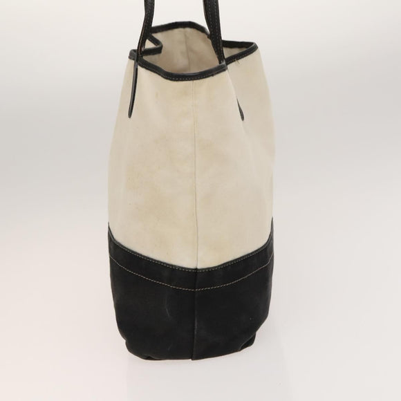 BURBERRY Tragetasche Canvas Weiß Auth ti3062