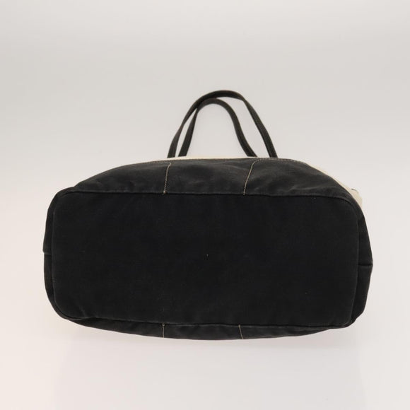 BURBERRY Tote Bag Canvas White Auth ti3062