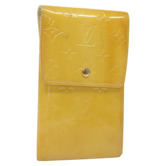 LOUIS VUITTON Monogram Vernis Walker Shoulder Wallet Gris M91031 LV Auth ti3063