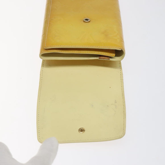 LOUIS VUITTON Monogram Vernis Walker Shoulder Wallet Gris M91031 LV Auth ti3063