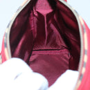 BURBERRY Blue Label Shoulder Bag Nylon Red Silver Auth ti3065-20