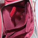 BURBERRY Blue Label Shoulder Bag Nylon Red Silver Auth ti3065-12