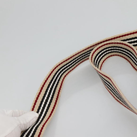 BURBERRY Blue Label Shoulder Bag Nylon Red Silver Auth ti3065