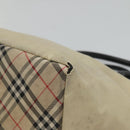 Burberrys Blue Label Tote Bag Nylon Beige Silver Auth ti3066-9