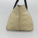 Burberrys Blue Label Tote Bag Nylon Beige Silver Auth ti3066-3