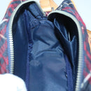 BURBERRY Blue Label Nova Check Shoulder Bag Canvas Red Navy Auth ti3067-19