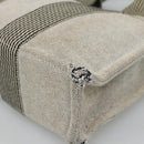 HERMES Fourre Tout PM Hand Bag Canvas Gray Auth ti3070-10