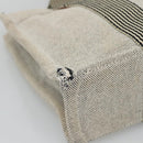 HERMES Fourre Tout PM Hand Bag Canvas Gray Auth ti3070-11