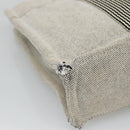 HERMES Fourre Tout PM Hand Bag Canvas Gray Auth ti3070-13