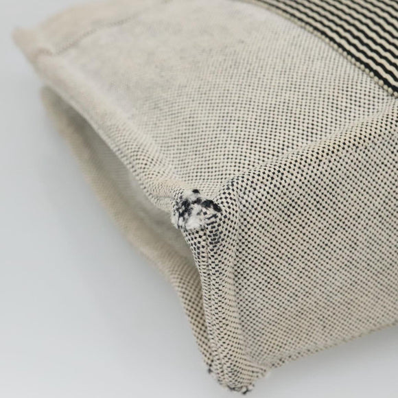HERMES Fourre Tout PM Hand Bag Canvas Gray Auth ti3070