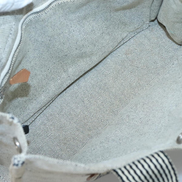 HERMES Fourre Tout PM Hand Bag Canvas Gray Auth ti3070