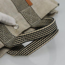 HERMES Fourre Tout PM Hand Bag Canvas Gray Auth ti3070-7