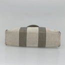 HERMES Fourre Tout PM Hand Bag Canvas Gray Auth ti3070-9