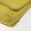 BURBERRY Blue Label Shoulder Bag Leather Yellow Gold Auth ti3071-9