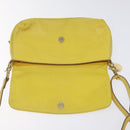BURBERRY Blue Label Shoulder Bag Leather Yellow Gold Auth ti3071-10