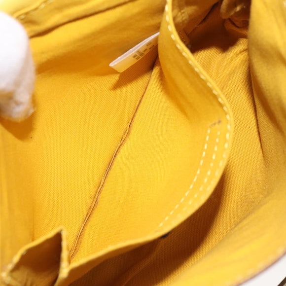 BURBERRY Blue Label Shoulder Bag Leather Yellow Gold Auth ti3071