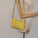 BURBERRY Blue Label Shoulder Bag Leather Yellow Gold Auth ti3071-22