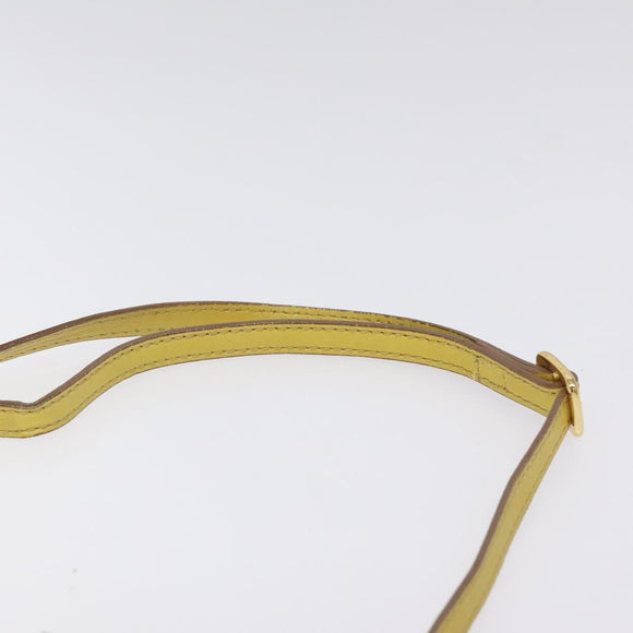 BURBERRY Blue Label Shoulder Bag Leather Yellow Gold Auth ti3071