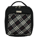 BURBERRY Nova Check Black label Shoulder Bag Nylon Black Silver Auth ti3074-2