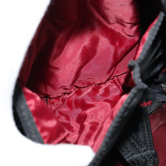 BURBERRY Nova Check Black label Shoulder Bag Nylon Black Silver Auth ti3074