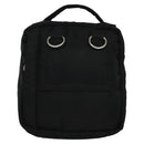 BURBERRY Nova Check Black label Shoulder Bag Nylon Black Silver Auth ti3074-2