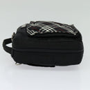 BURBERRY Nova Check Black label Shoulder Bag Nylon Black Silver Auth ti3074-3