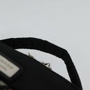 BURBERRY Nova Check Black label Shoulder Bag Nylon Black Silver Auth ti3074-8