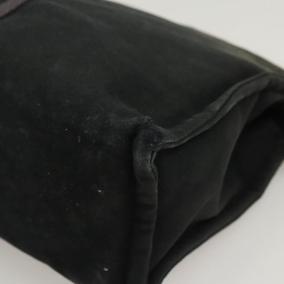 HERMES Fourre Tout Clutch Bag Canvas Black Auth ti3076