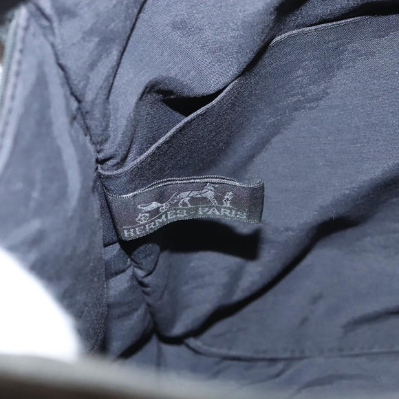 HERMES Fourre Tout Clutch Bag Canvas Black Auth ti3076