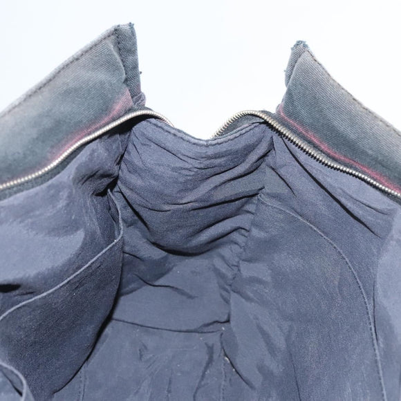 HERMES Fourre Tout Clutch Bag Canvas Black Auth ti3076