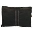 HERMES Fourre Tout Clutch Bag Canvas Black Auth ti3076-13