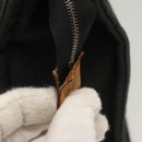 HERMES Fourre Tout Clutch Bag Canvas Black Auth ti3076-4