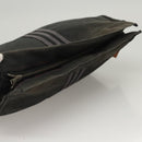 HERMES Fourre Tout Clutch Bag Canvas Black Auth ti3076-6