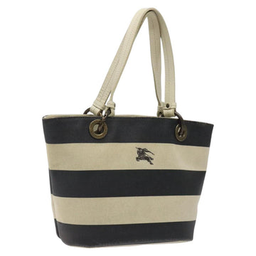 BURBERRY Blue Label Shoulder Bag Canvas Black White Auth ti3081