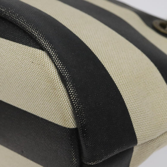 BURBERRY Blue Label Shoulder Bag Canvas Black White Auth ti3081