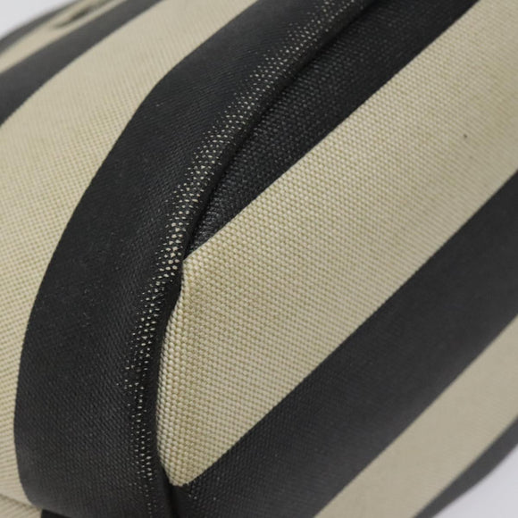 BURBERRY Blue Label Shoulder Bag Canvas Black White Auth ti3081