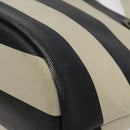 BURBERRY Blue Label Shoulder Bag Canvas Black White Auth ti3081-15