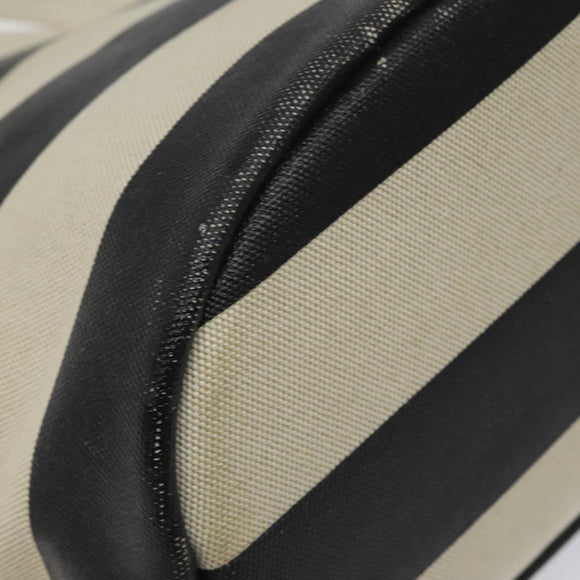 BURBERRY Blue Label Shoulder Bag Canvas Black White Auth ti3081