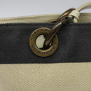 BURBERRY Blue Label Shoulder Bag Canvas Black White Auth ti3081-17
