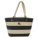 BURBERRY Blue Label Shoulder Bag Canvas Black White Auth ti3081-13