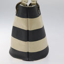 BURBERRY Blue Label Shoulder Bag Canvas Black White Auth ti3081-3