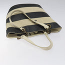 BURBERRY Blue Label Shoulder Bag Canvas Black White Auth ti3081-6