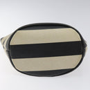 BURBERRY Blue Label Shoulder Bag Canvas Black White Auth ti3081-5