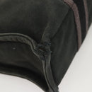 HERMES Fourre Tout PM Hand Bag Canvas Black Silver Auth ti3082-14